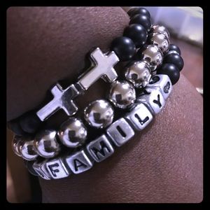 Custom beaded word bracelet